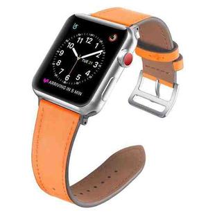 Small Waist Leather Watch Band For Apple Watch Ultra 49mm / Series 8&7 45mm / SE 2&6&SE&5&4 44mm / 3&2&1 42mm(Orange)