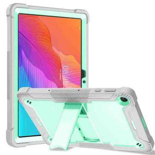 For Huawei MatePad T 10s Silicone + PC Shockproof Protective Case with Holder(Gray + Green)