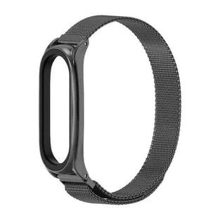 For Xiaomi Mi Band 6 / 5 / 4 / 3 Mijobs Milan Magnetic Plus Stainless Steel Watch Band(Black)