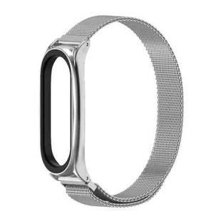 For Xiaomi Mi Band 6 / 5 / 4 / 3 Mijobs Milan Magnetic Plus Stainless Steel Watch Band(Silver)