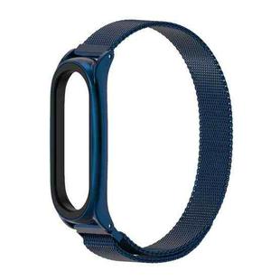 For Xiaomi Mi Band 6 / 5 / 4 / 3 Mijobs Milan Magnetic Plus Stainless Steel Watch Band(Blue)