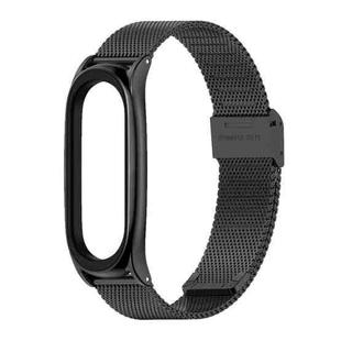 For Xiaomi Mi Band 6 / 5 / 4 / 3 Mijobs Milan Buckle Plus Stainless Steel Watch Band(Black)