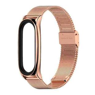 For Xiaomi Mi Band 6 / 5 / 4 / 3 Mijobs Milan Buckle Plus Stainless Steel Watch Band(Rose Gold)