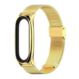 For Xiaomi Mi Band 6 / 5 / 4 / 3 Mijobs Milan Buckle Plus Stainless Steel Watch Band(Gold)