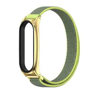 For Xiaomi Mi Band 6 / 5 / 4 / 3 Mijobs Nylon Loop Plus Watch Band Watch Band(Yellow Gold)