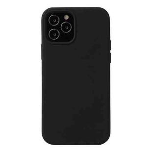For iPhone 13 Pro Solid Color Liquid Silicone Shockproof Protective Case (Black)