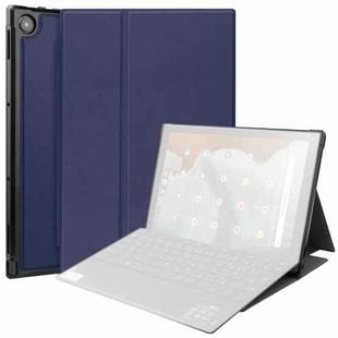 For Asus Chromebook Detachable CM3000DVA-HT0019 TPU Horizontal Flip Leather Case with Pen Slot & Holder(Dark Blue)