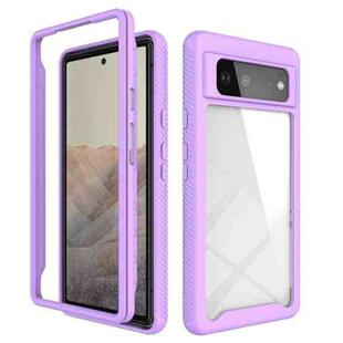 For Google Pixel 6 Starry Sky Solid Color Series Shockproof PC + TPU Case(Purple)