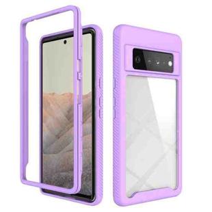 For Google Pixel 6 Pro Starry Sky Solid Color Series Shockproof PC + TPU Case(Purple)
