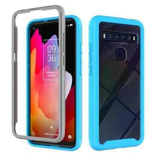 For TCL 10L Starry Sky Solid Color Series Shockproof PC + TPU Case(Light Blue)