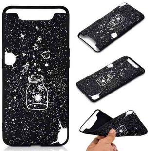 For Galaxy A80 Shockproof Stick Figure Pattern Soft TPU Protective Case(Starry Sky)