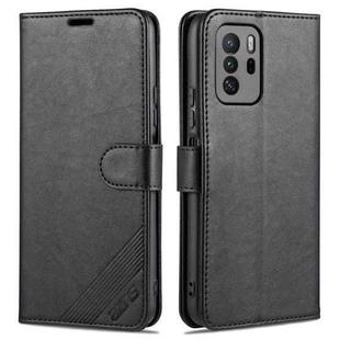 For Xiaomi Poco X3 GT / Redmi Note 10 Pro 5G AZNS Sheepskin Texture Horizontal Flip Leather Case with Holder & Card Slots & Wallet(Black)