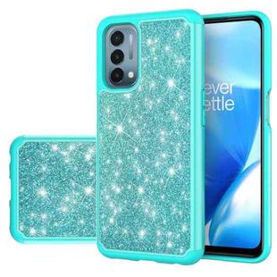 For OnePlus Nord N200 5G Glitter Powder Contrast Skin Shockproof Silicone + PC Protective Case(Green)