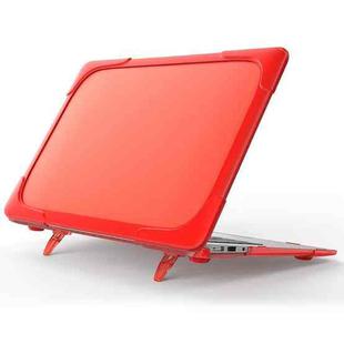 For MacBook Air 11.6 inch A1465 / A1370 TPU and PC Two-color Anti-fall Laptop Protective Case(Red)