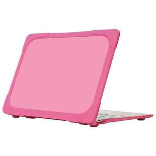 For MacBook Retina 12 inch A1534 TPU + PC Two-color Anti-fall Laptop Protective Case(Rose Red)