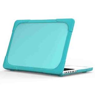 TPU + PC Two-color Anti-fall Laptop Protective Case For MacBook Pro Retina 15.4 inch A1398(Sky Blue)