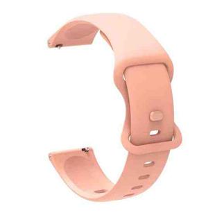 22mm For Xiaomi Haylou RT RS3 LS04 / LS05S Universal Inner Back Buckle Perforation Silicone Watch Band(Pink)