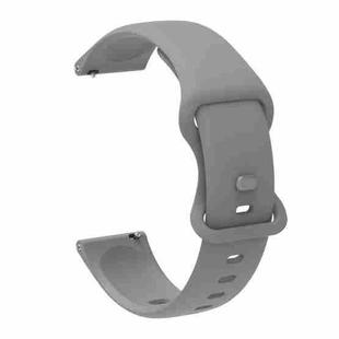 22mm For Xiaomi Haylou RT RS3 LS04 / LS05S Universal Inner Back Buckle Perforation Silicone Watch Band(Grey)