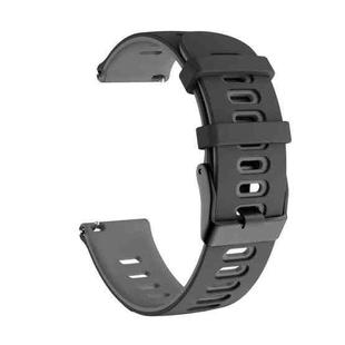 20mm For Garmin Vivoactive 3 / Venu Universal Two-color Silicone Watch Band(Black Grey)