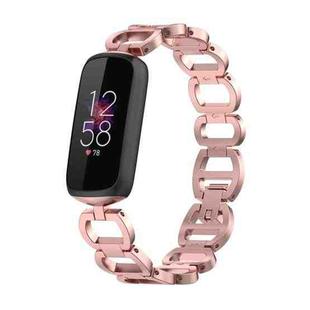 For Fitbit Luxe Special Edition Metal Bracelet Watch Band(Pink)