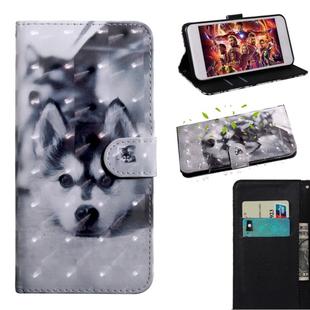 For OnePlus 7T 3D Painting Pattern Coloured Drawing Horizontal Flip TPU + PU Leather Case with Holder & Card Slots & Wallet(Husky)