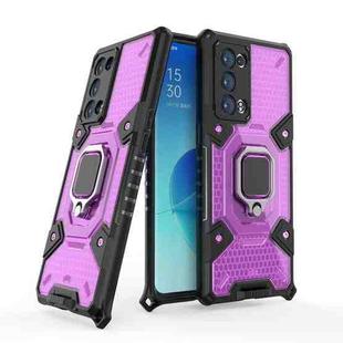 For OPPO Reno6 Pro+ 5G Space PC + TPU Ring Holder Protective Case(Purple)