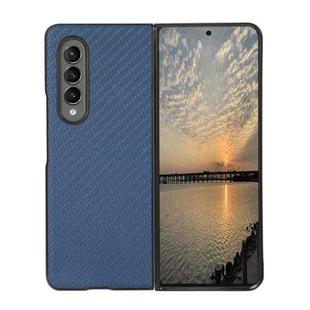 For Samsung Galaxy Z Fold3 5G Carbon Fiber Texture Shockproof Protective Case(Blue)
