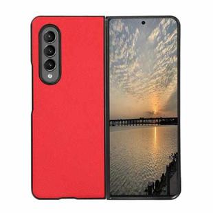 For Samsung Galaxy Z Fold3 5G Cross Texture Shockproof Protective Leather Case(Red)