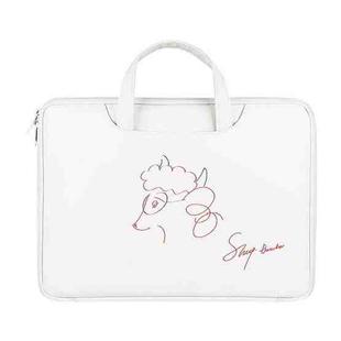 ST01KT Lightweight PU Printed Laptop Bag, Size:13.3 inch(Sheep Head)
