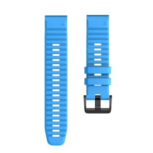 For Garmin Fenix 6 22mm Smart Watch Quick Release Silicon Watch Band(Chrysanthemum Blue)