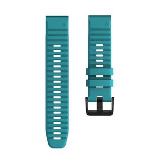 For Garmin Fenix 7X / 6X 26mm Smart Watch Quick Release Silicon Watch Band(Blue-green)