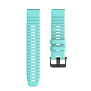 For Garmin Fenix 7X / 6X 26mm Smart Watch Quick Release Silicon Watch Band(Teal)