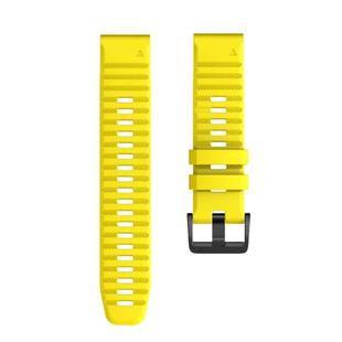 For Garmin Fenix 7X / 6X 26mm Smart Watch Quick Release Silicon Watch Band(Yellow)