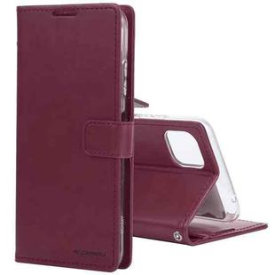 For Samsung Galaxy A22 5G GOOSPERY BLUE MOON Crazy Horse Texture Horizontal Flip Leather Case with Holder & Card Slot & Wallet(Wine Red)
