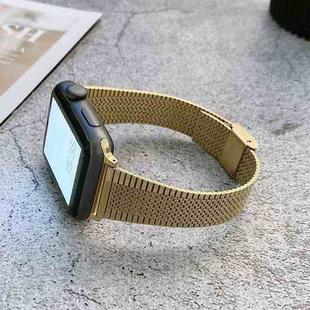 Small Waist Steel Watch Band For Apple Watch Series 9&8&7 41mm / SE 3&SE 2&6&SE&5&4 40mm / 3&2&1 38mm(Gold)