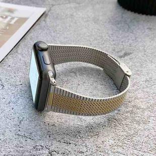 Small Waist Steel Watch Band For Apple Watch Series 9&8&7 41mm / SE 3&SE 2&6&SE&5&4 40mm / 3&2&1 38mm(Silver Gold)