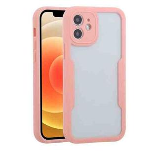 For iPhone 12 Acrylic + TPU 360 Degrees Full Coverage Shockproof Protective Case(Pink)