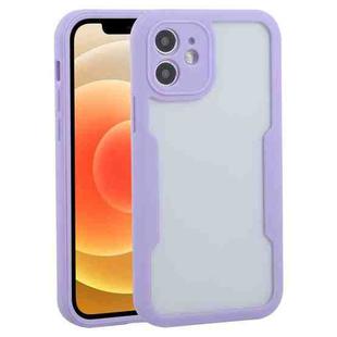 For iPhone 12 Acrylic + TPU 360 Degrees Full Coverage Shockproof Protective Case(Purple)