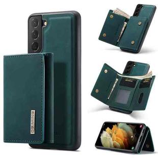 For Samsung Galaxy S21 DG.MING M1 Series 3-Fold Multi Card Wallet  Back Cover Shockproof Case with Holder Function(Green)