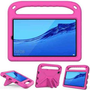 For Huawei MediaPad M5 Lite 8.0 inch Handle Portable EVA Shockproof Anti Falling Protective Case with Triangle Holder(Rose Red)