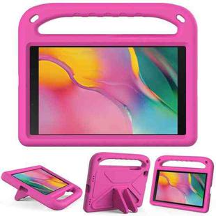 For Samsung Galaxy Tab A 8.0 2019 SM-T290 / SM-T295 Handle Portable EVA Shockproof Anti Falling Protective Case with Triangle Holder(Rose Red)