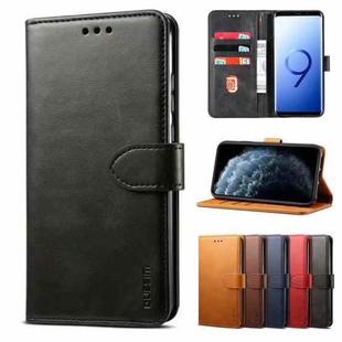 For Samsung Galaxy S21 5G GUSSIM Business Style Horizontal Flip Leather Case with Holder & Card Slots & Wallet(Black)