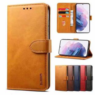 For Samsung Galaxy S21+ 5G GUSSIM Business Style Horizontal Flip Leather Case with Holder & Card Slots & Wallet(Khaki)
