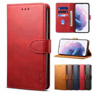 For Samsung Galaxy S21+ 5G GUSSIM Business Style Horizontal Flip Leather Case with Holder & Card Slots & Wallet(Red)