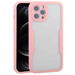 For iPhone 12 Pro Acrylic + TPU 360 Degrees Full Coverage Shockproof Protective Case(Pink)