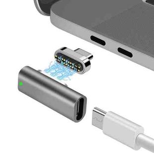 100W USB-C / Type-C Female to 20 Pin Magnetic USB-C / Type-C Male Elbow Adapter(Dark Gray)