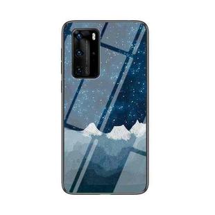 For Huawei P40 Pro Starry Sky Pattern Tempered Glass + TPU Shockproof Protective Case(Star Chess)
