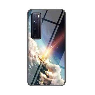 For Huawei nova 7 Pro 5G Starry Sky Pattern Tempered Glass + TPU Shockproof Protective Case(Bright Starry Sky)