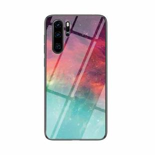 For Huawei P30 Pro Starry Sky Pattern Tempered Glass + TPU Shockproof Protective Case(Colorful Starry Sky)