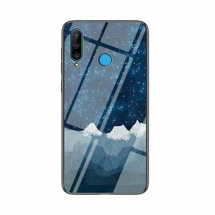 For Huawei P30 lite Starry Sky Pattern Tempered Glass + TPU Shockproof Protective Case(Star Chess)